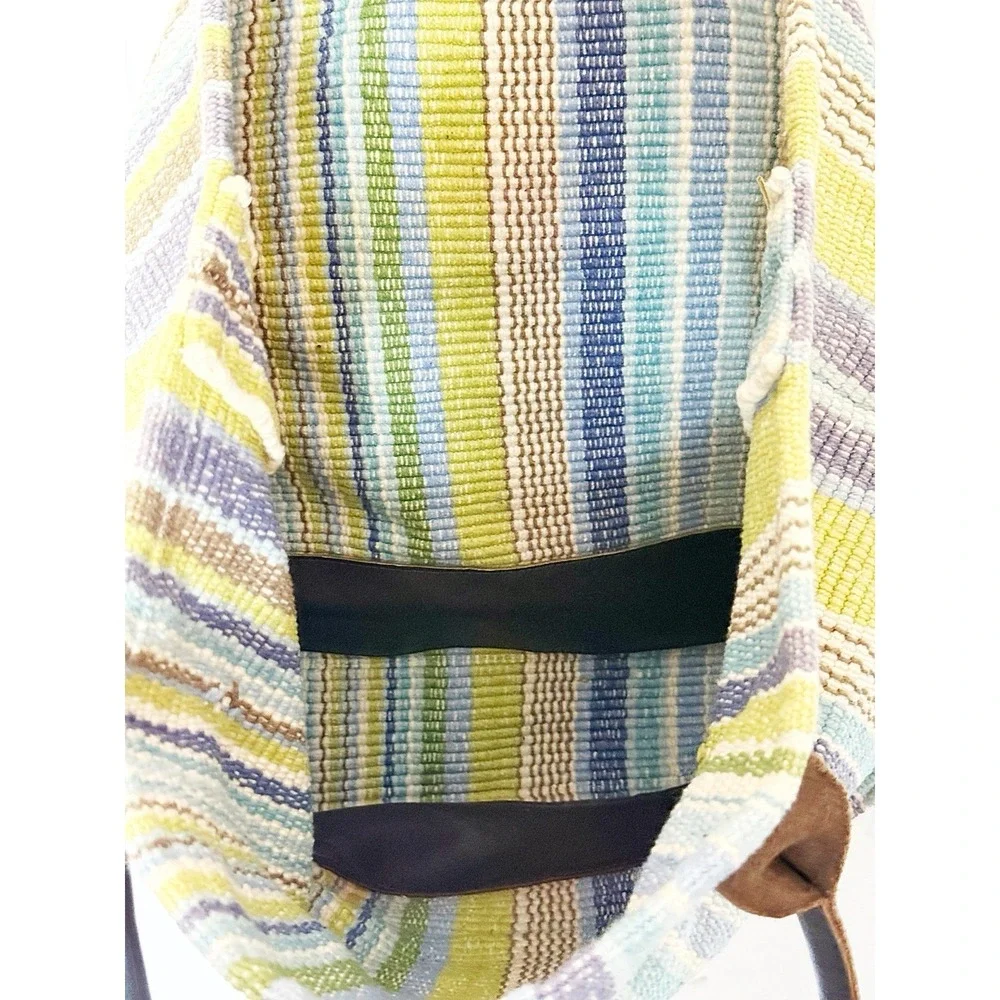 Dash & Albert Handwoven Rainbow Stripe Tote Bag 2010